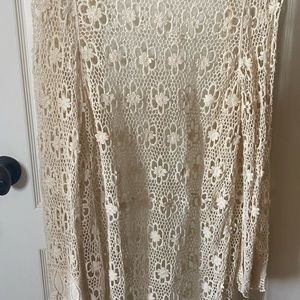 Long daisy crochet cardigan